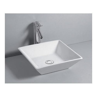 Kingston Parisian White China Vessel Bathroom Sink without Overflow Hole EV4256