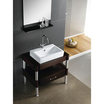 Kingston Brass White China Vessel Bathroom Sink With Overflow Hole EV4318