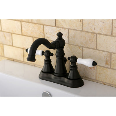 Kingston Oil Rubbed Bronze 2 Handle 4" Centerset Bathroom Faucet FS1605APL