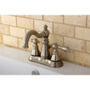 Kingston Satin Nickel 2 Handle 4" Centerset Bathroom Faucet w Drain FS1608ACL