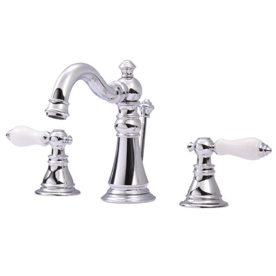 Kingston Chrome 2 Handle 8" Widespread Bathroom Faucet with Pop-up FS1971APL