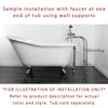 Freestanding Floor Mount Satin Nickel Metal Lever Handle Clawfoot Tub Filler Faucet with Hand Shower Package 7T8FSP