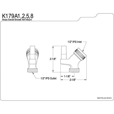 Kingston Brass Bathroom Accessories Chrome Plumbing parts Supply Elbow K179A1