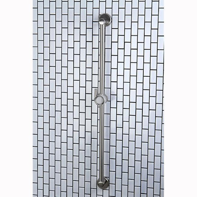 Kingston Bathroom Accessories Satin Nickel 24" Brass Slide Bar with Pin K180A8