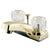 Kingston Brass Polished Brass 2 Hdl 4" Centerset Bathroom Faucet w Drain KB102