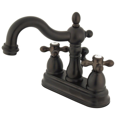 Kingston Oil Rubbed Bronze 2 Handle 4" Centerset Bathroom Faucet KB1605AX