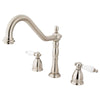 Kingston Brass Satin Nickel 8" Center Kitchen Faucet without Deck KB1798PLLS