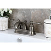 Kingston Vintage Nickel 2 Handle 4" Centerset Bathroom Faucet w Drain KB2600KL
