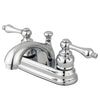 Kingston Brass Chrome 2 Handle 4" Centerset Bathroom Faucet with Pop-up KB2601AL