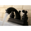 Kingston Oil Rubbed Bronze 2 Handle 4" Centerset Bathroom Faucet KB2605KL