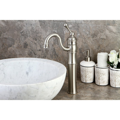 Kingston Brass Satin Nickel Single Handle Vessel Sink Bathroom Faucet KB3428BL