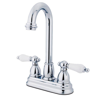 Kingston Brass Chrome Two Handle 4" Centerset Bar Prep Sink Faucet KB3491PL