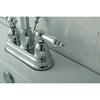 Kingston Chrome two handle 4" Centerset Bathroom Faucet with Pop-up KB3611AL