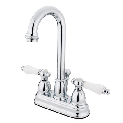 Kingston Chrome two handle 4" Centerset Bathroom Faucet with Pop-up KB3611PL