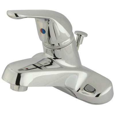 Kingston Chrome Single Handle 4" Centerset Bathroom Faucet with Pop-up KB541