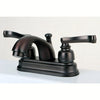 Kingston Oil Rubbed Bronze 2 Handle 4" Centerset Bathroom Faucet KB5605FL