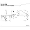 Kingston Brass Satin Nickel Single Handle Kitchen Faucet With Sprayer KB562SN