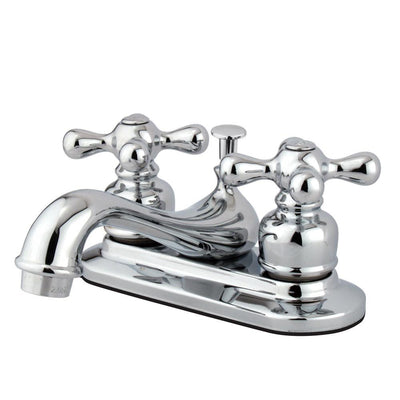 Kingston Brass Chrome 2 Handle 4" Centerset Bathroom Faucet with Pop-up KB601AX