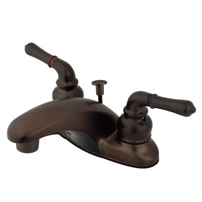 Kingston Oil Rubbed Bronze Magellan 4" 2 handle centerset bathroom faucet KB625