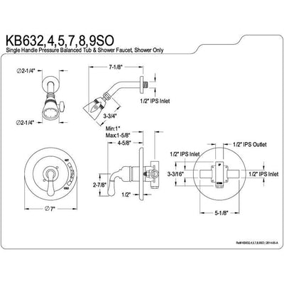Kingston Brass Magellan Satin Nickel Single Handle Shower Only Faucet KB638SO