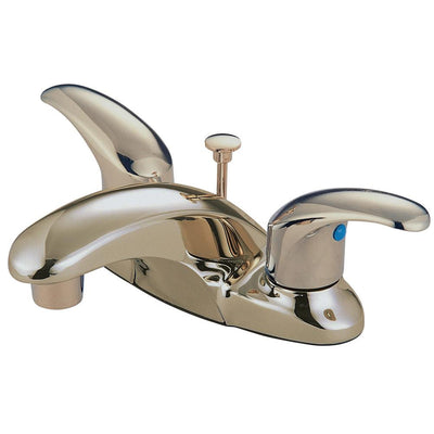 Kingston Satin Nickel 2 Handle 4" Centerset Bathroom Faucet w Drain KB6628LL