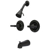 Kingston Oil Rubbed Bronze 2 Handle Tub and Shower Combination Faucet KB665ML