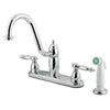 Kingston Brass Chrome Templeton 8" Kitchen Faucet With White Sprayer KB7111TL