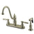Kingston Satin Nickel Templeton 8" Kitchen Faucet With Brass Sprayer KB7118TLBS