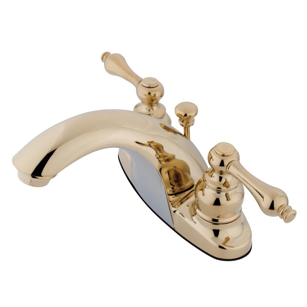 Kingston English Country Polished Brass 4" Centerset Bathroom Faucet KB7642AL