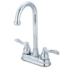Kingston Brass Chrome NuWave French 4" centerset bar faucet KB8491NFL