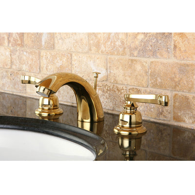 Kingston Polished 2 Handle 4"-8" Mini Widespread Bathroom Faucet KB8952FL