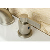 Kingston Satin Nickel NuvoFusion C Spout Widespread bathroom Faucet KB8968NDL