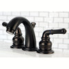 Kingston Oil Rubbed Bronze Magellan 2 handle widespread bathroom faucet KB915