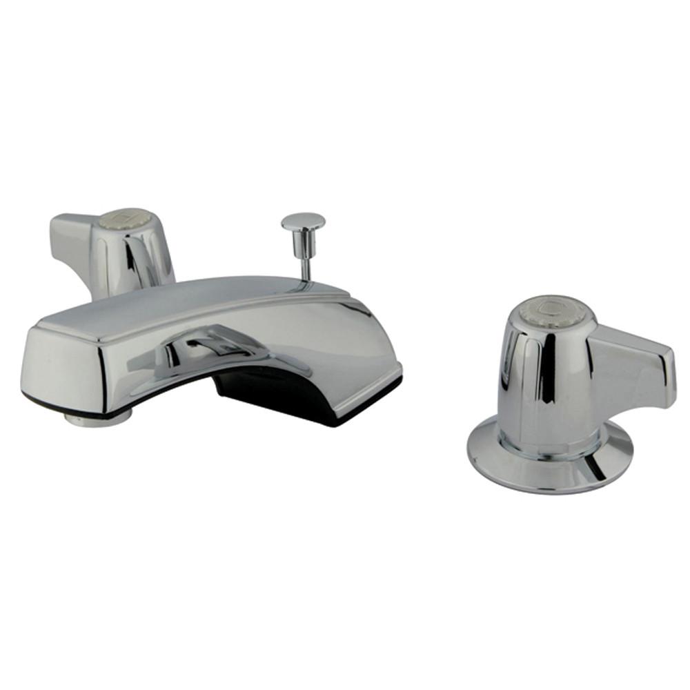 Kingston Brass Chrome 2 Handle Widespread Bathroom Faucet w Pop-up KB920B