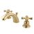 Kingston Polished Brass 4"-8" Mini Widespread Bathroom Faucet w Pop-up KB942AX