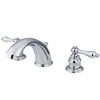 Kingston Brass Chrome 2 Handle Widespread Bathroom Faucet with Pop-up KB971AL