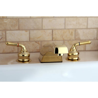 Kingston Brass Polished Brass Magellan roman tub filler faucet KC382