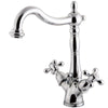 Kingston Chrome 2 Handle Bathroom Faucet w Pop-up & Optional Deck Plate KS1431AX
