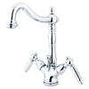 Kingston Brass Chrome 2 Handle Single Hole Bathroom Faucet w Pop-up KS1431GL