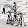 Kingston Brass Chrome 2 Handle 4" Centerset Bathroom Faucet w Pop-up KS1601AX