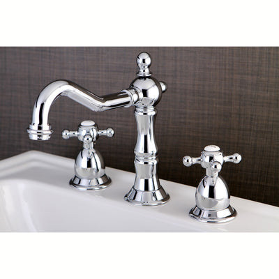 Kingston Chrome 2 Handle 8" to 14" Widespread Bathroom Faucet w Pop-up KS1971BX