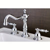 Kingston Chrome 2 Handle 8" to 14" Widespread Bathroom Faucet w Pop-up KS1971TL