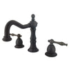 Kingston Oil Rubbed Bronze 2 Handle Widespread Bathroom Faucet w Pop-up KS1975NL