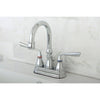 Kingston Brass Silver Sage Chrome 4" Centerset Bathroom Faucet KS2611ZL