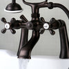 Kingston Oil Rubbed Bronze Deck Mount Clawfoot Tub Faucet w Hand Shower KS268ORB