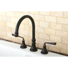 Kingston Oil Rubbed Bronze Widespread Kitchen Faucet Without Sprayer KS2795ZLLS