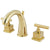 Kingston Claremont Polished Brass Widespread Bathroom Faucet w/drain KS2962CQL