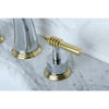 Kingston Chrome/Polished Brass 2 Handle Widespread Bathroom Faucet KS2964ML