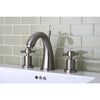 Satin Nickel Two Handle Widespread Bathroom Faucet w/ Brass Pop-Up KS2968DX