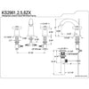Kingston Brass KS2968ZX Widespread Bathroom Faucet Satin Nickel